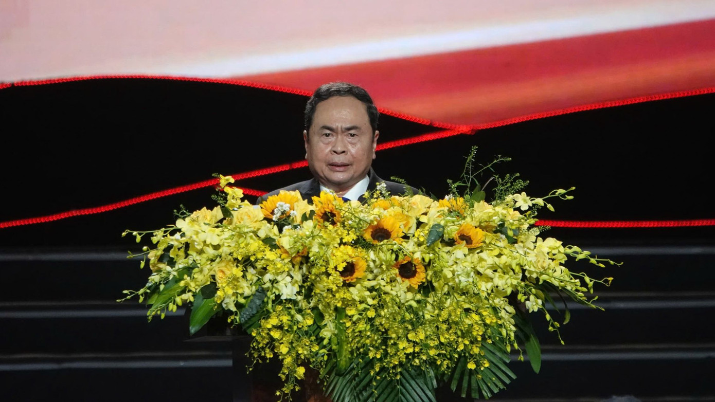 Chủ tịch Quốc hội Trần Thanh Mẫn phát biểu tại buổi lễ. Chủ tịch Quốc hội Trần Thanh Mẫn phát biểu tại buổi lễ.