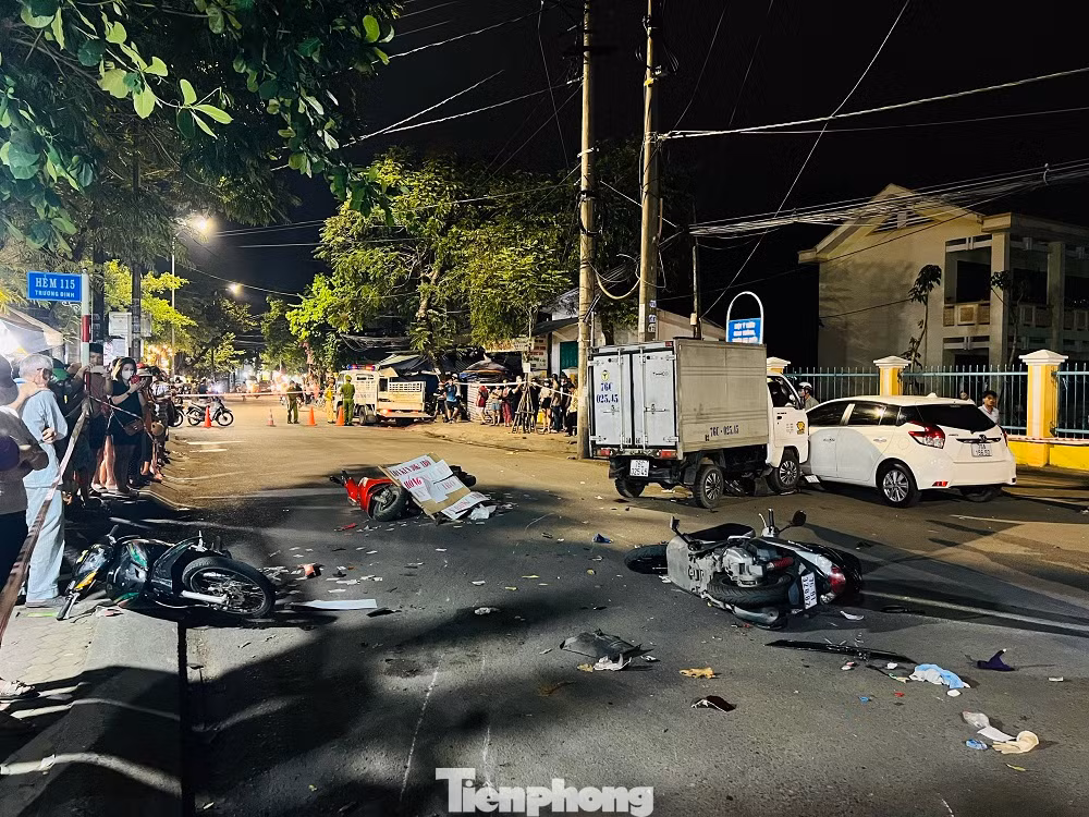 Hiện trường vụ tai nạn.