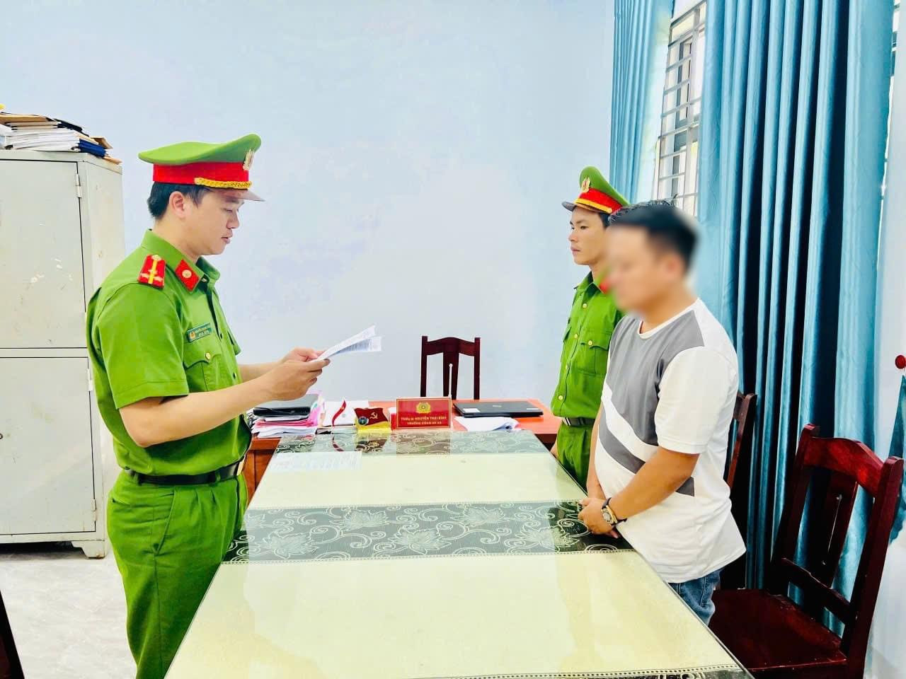 Cơ quan CSĐT Công an tỉnh Quảng Ngãi khởi tố, bắt tạm giam đối với Đặng Quốc Nhật. Ảnh: CACC