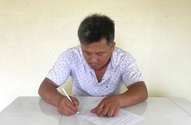 Phạm Thanh Vũ tại cơ quan Công an. Ảnh: CACC