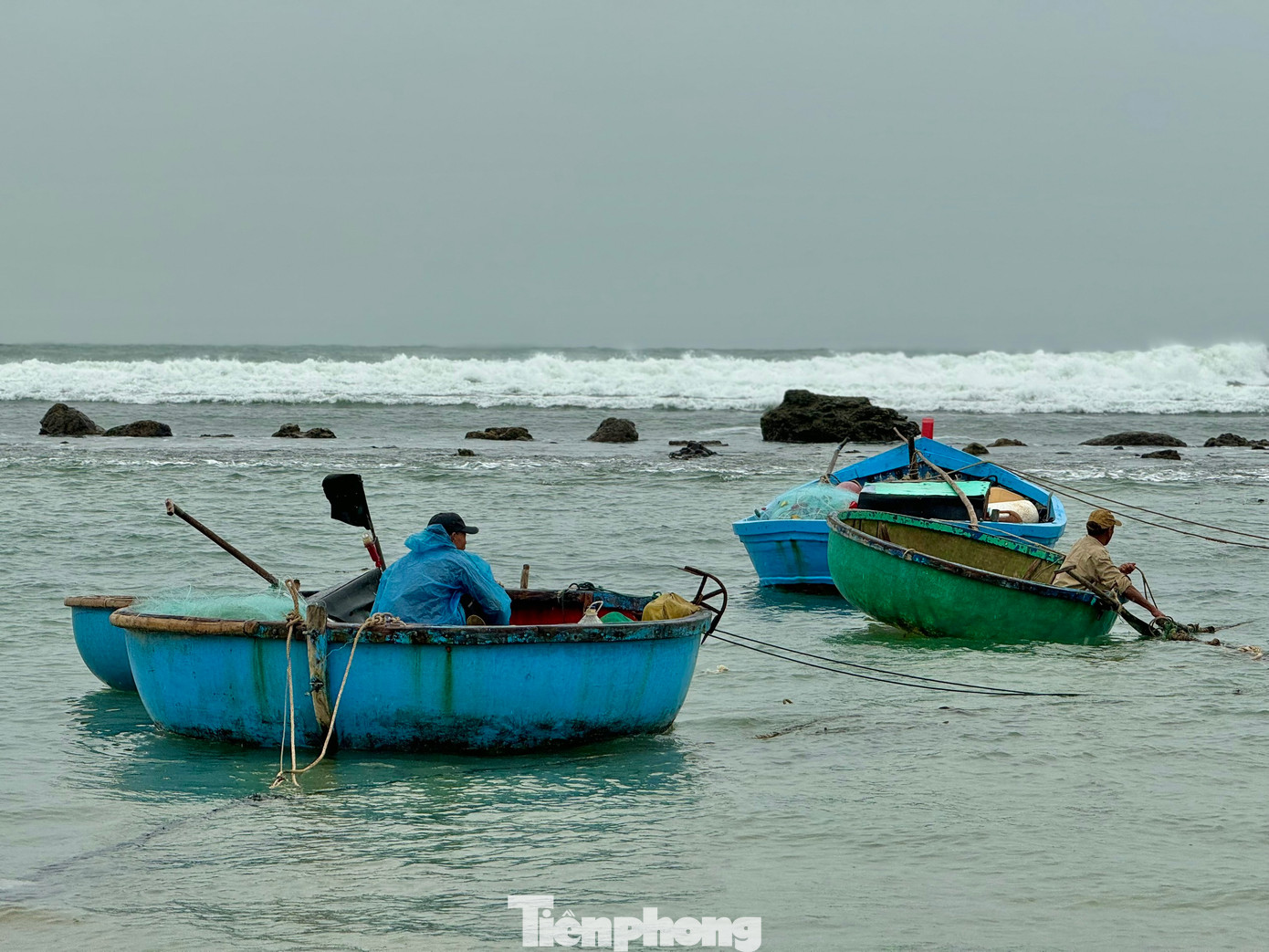 Theo ngư dân, trước và sau mỗi cơn bão hay áp thấp nhiệt đới, các loại hải sản tìm về vùng biển ven bờ tránh trú, tìm kiếm thức ăn rất nhiều. Ảnh: Nguyễn Ngọc