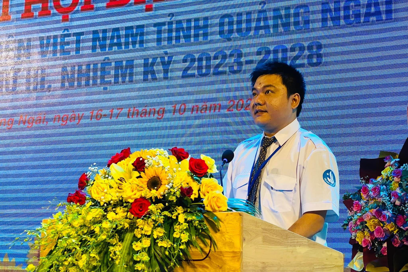 Anh Trần Đăng Minh - Phó Bí thư Tỉnh Đoàn, Chủ tịch Hội Sinh viên Việt Nam tỉnh phát biểu khai mạc đại hội. Anh Trần Đăng Minh - Phó Bí thư Tỉnh Đoàn, Chủ tịch Hội Sinh viên Việt Nam tỉnh phát biểu khai mạc đại hội.