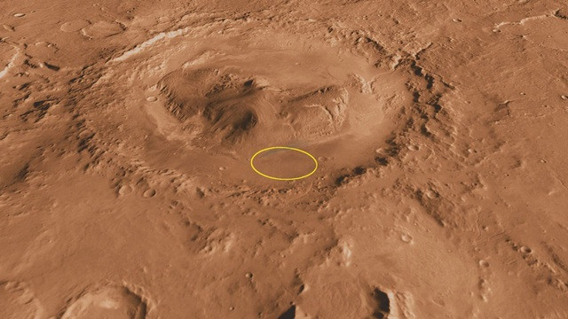 Khu vực mà tàu thám hiểm Sao Hỏa Curiosity hoạt động được đánh dấu - Ảnh: NASA
