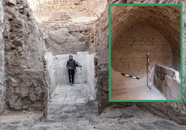 Một phần ngôi mộ của vị pharaoh bí ẩn vừa được khám phá - Ảnh: BỘ DU LỊCH VÀ CỔ VẬT AI CẬP Một phần ngôi mộ của vị pharaoh bí ẩn vừa được khám phá - Ảnh: BỘ DU LỊCH VÀ CỔ VẬT AI CẬP