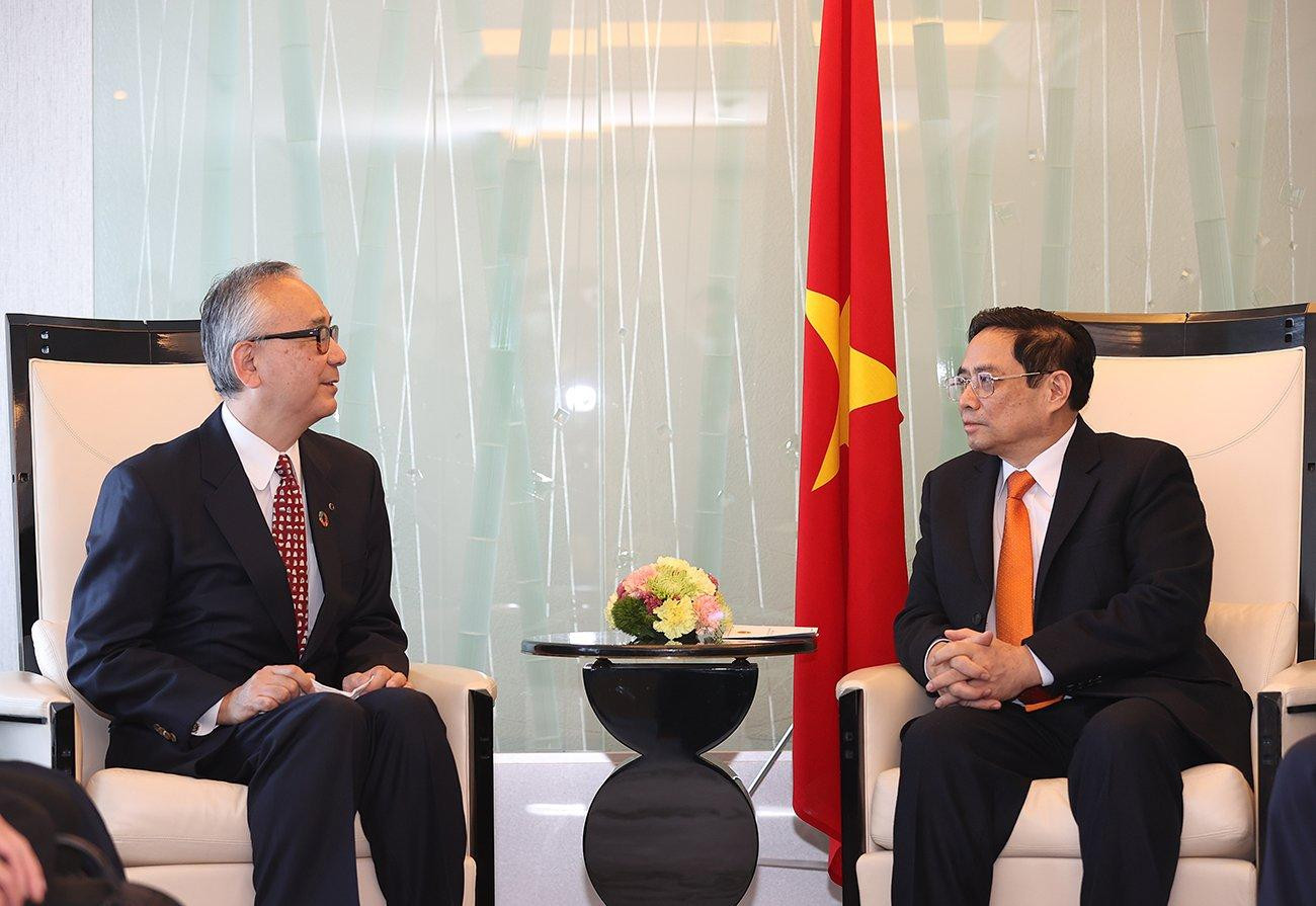 Thủ tướng tiếp các nhà đầu tư dược phẩm Nhật Bản (ảnh Nhật Bắc)