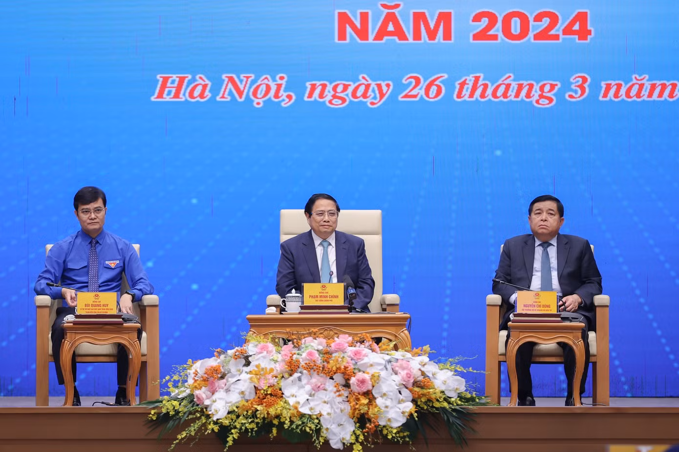 Thủ tướng Chính phủ Phạm Minh Chính đối thoại với thanh niên năm 2024.