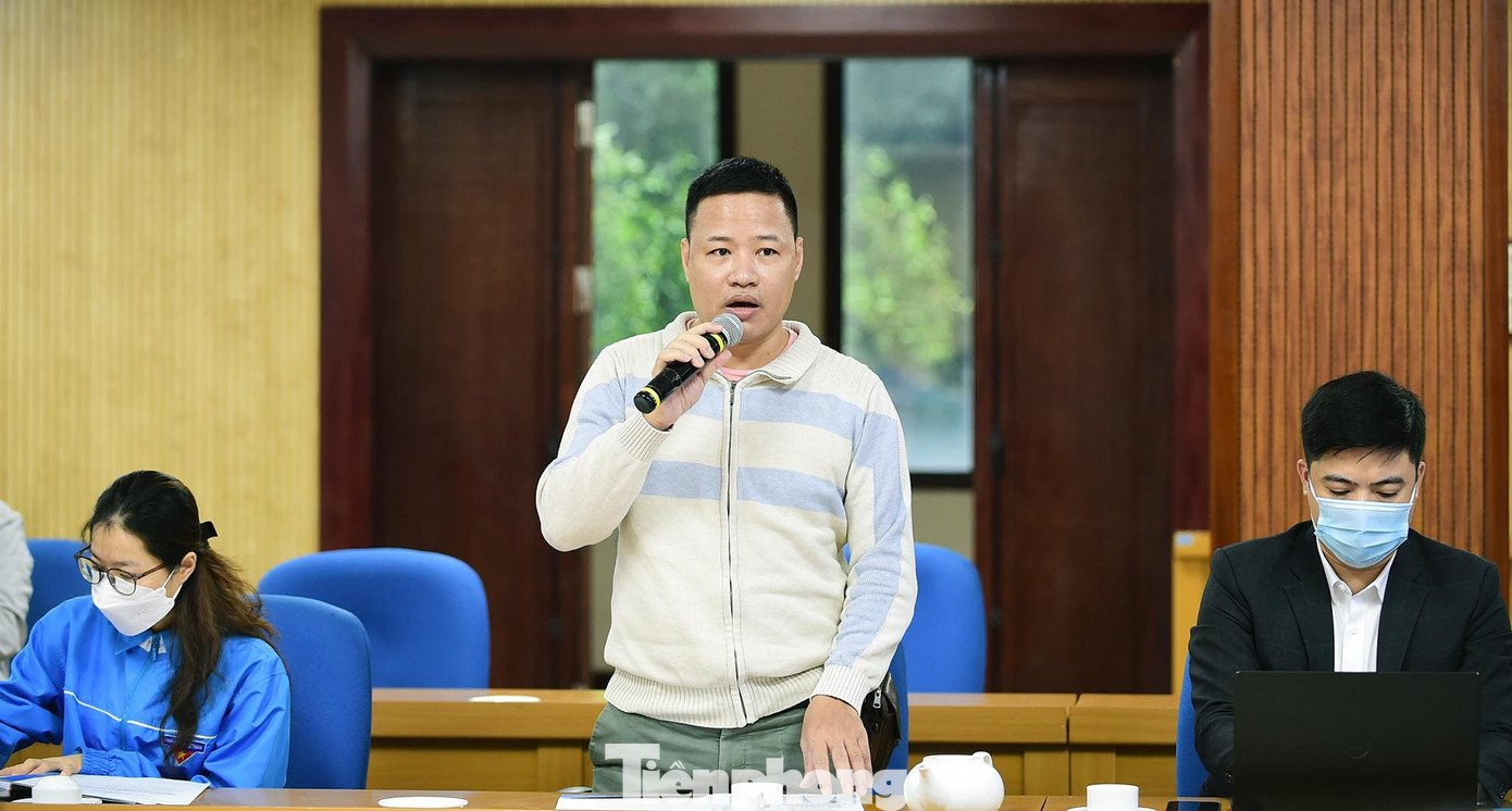 Anh Trịnh Công Thanh đề xuất tại hội nghị. Ảnh: Xuân Tùng Anh Trịnh Công Thanh đề xuất tại hội nghị. Ảnh: Xuân Tùng