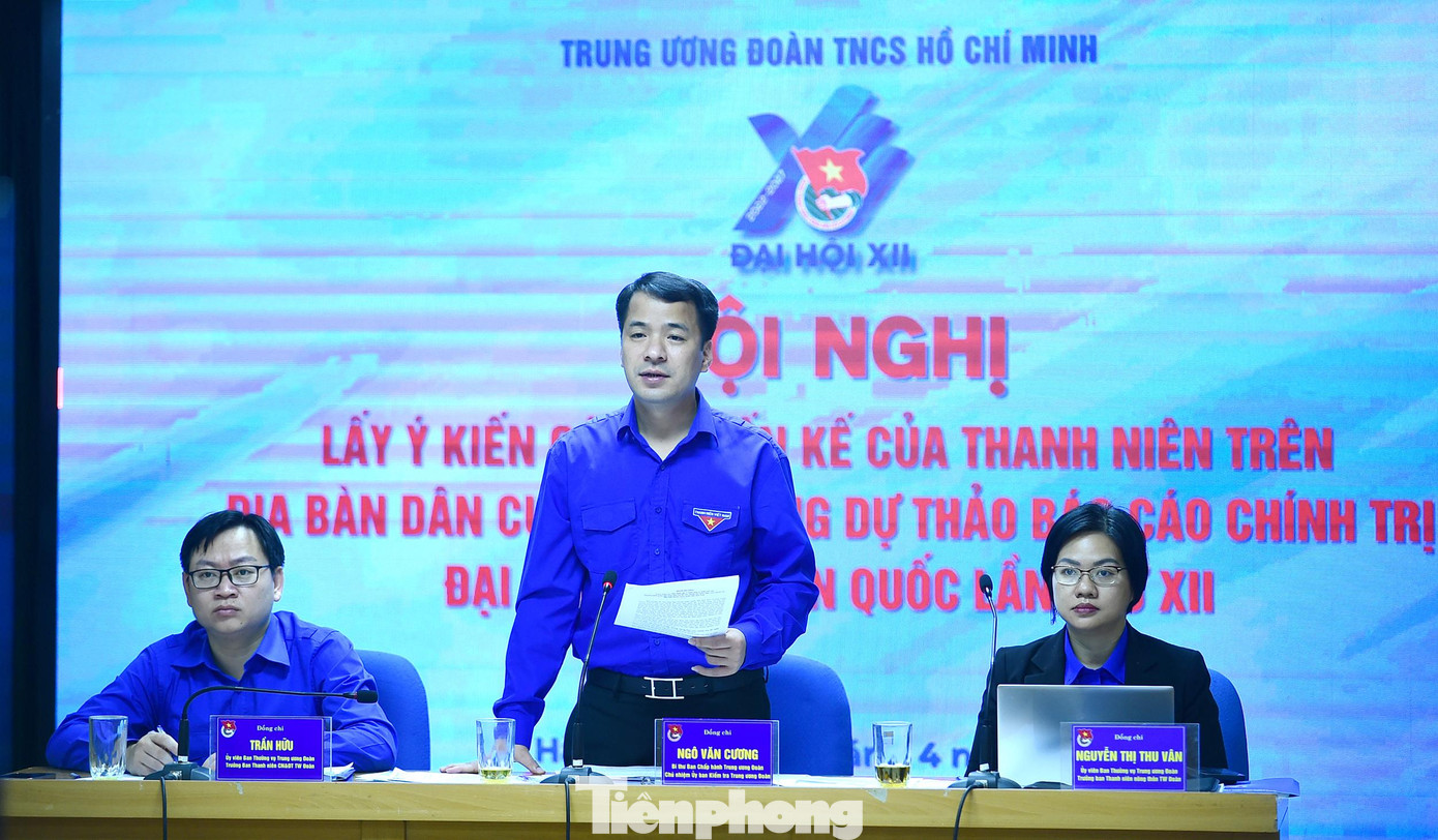 Bí thư T.Ư Đoàn Ngô Văn Cương phát biểu tại hội nghị. Ảnh: Xuân Tùng Bí thư T.Ư Đoàn Ngô Văn Cương phát biểu tại hội nghị. Ảnh: Xuân Tùng