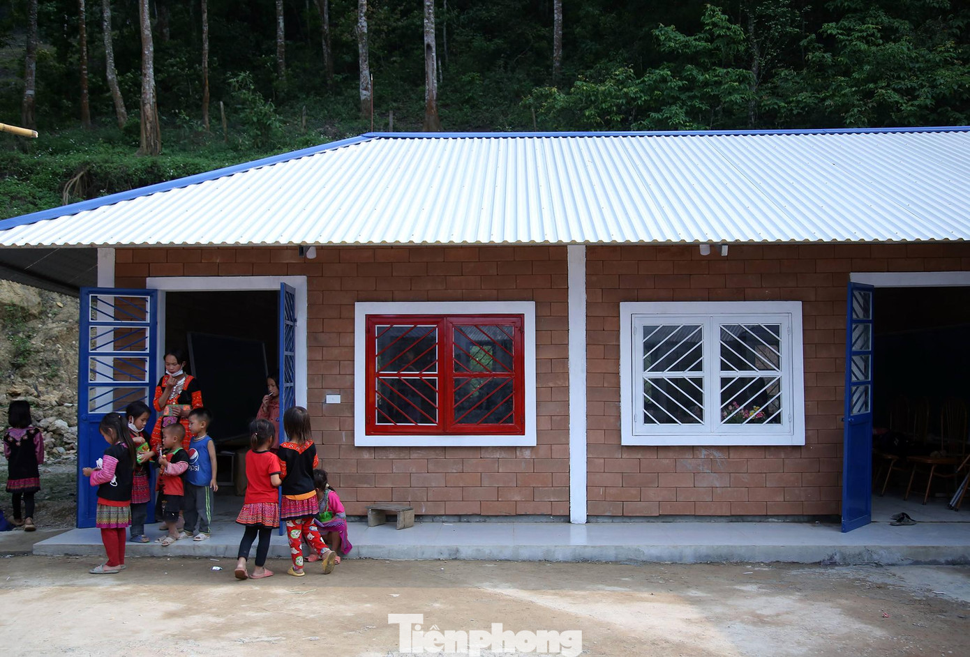 Công trình sử dụng gạch không nung. Ảnh: Lâm Đăng Hải Công trình sử dụng gạch không nung. Ảnh: Lâm Đăng Hải