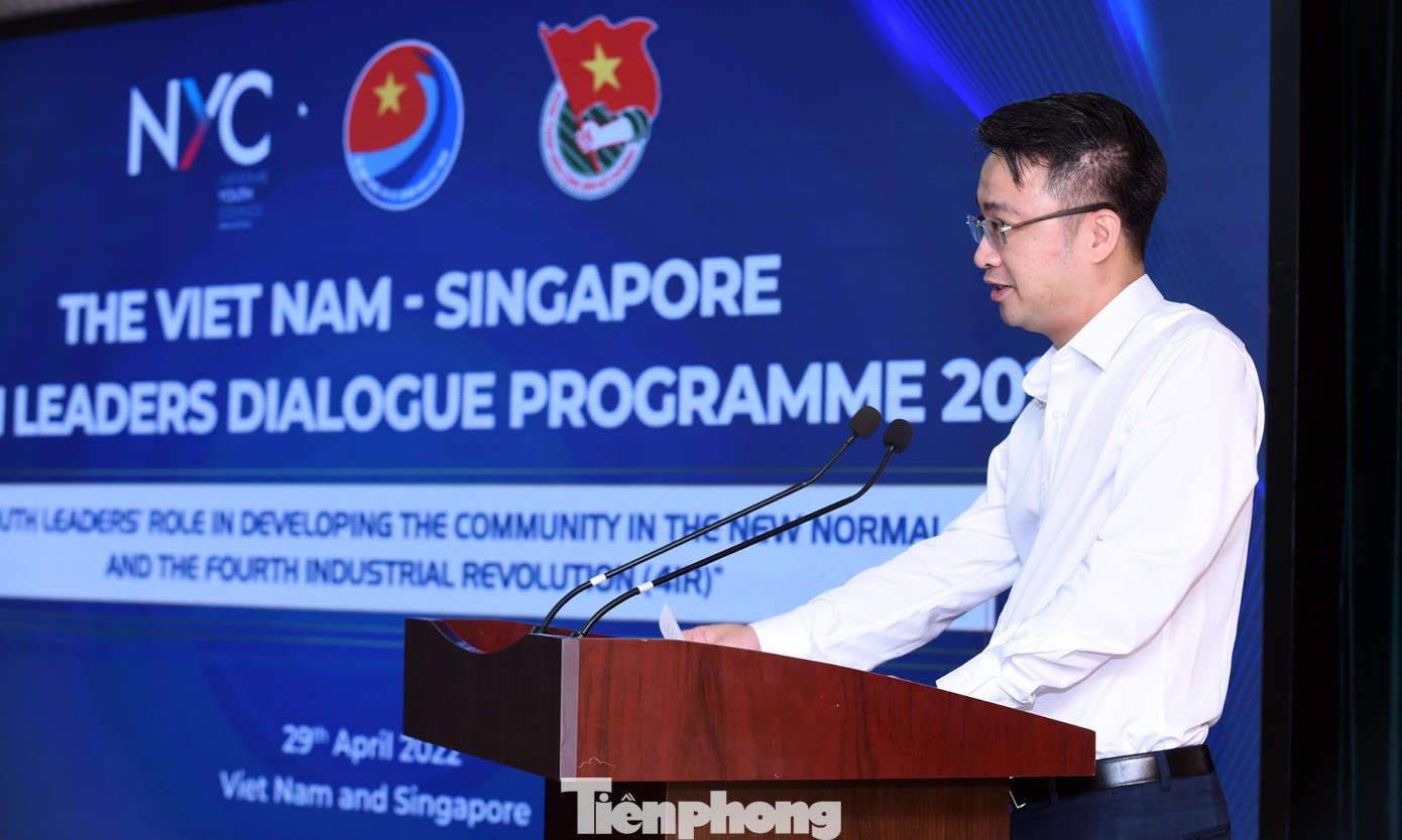 Anh Nguyễn Tường Lâm, Bí thư T.Ư Đoàn phát biểu tại chương trình. Ảnh: Xuân Tùng