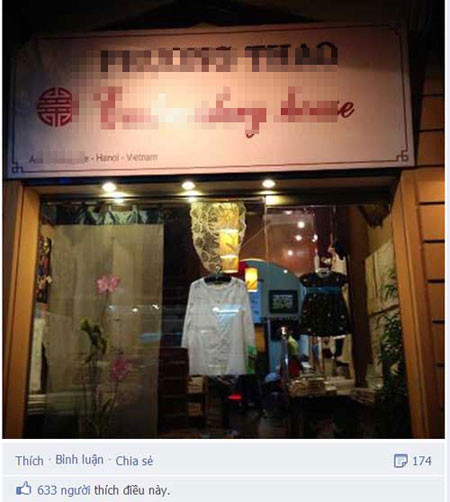 Đây là cửa hàng được cho từ chối không bán chiếc áo cho khách hàng FM. Ảnh: FM Đây là cửa hàng được cho từ chối không bán chiếc áo cho khách hàng FM