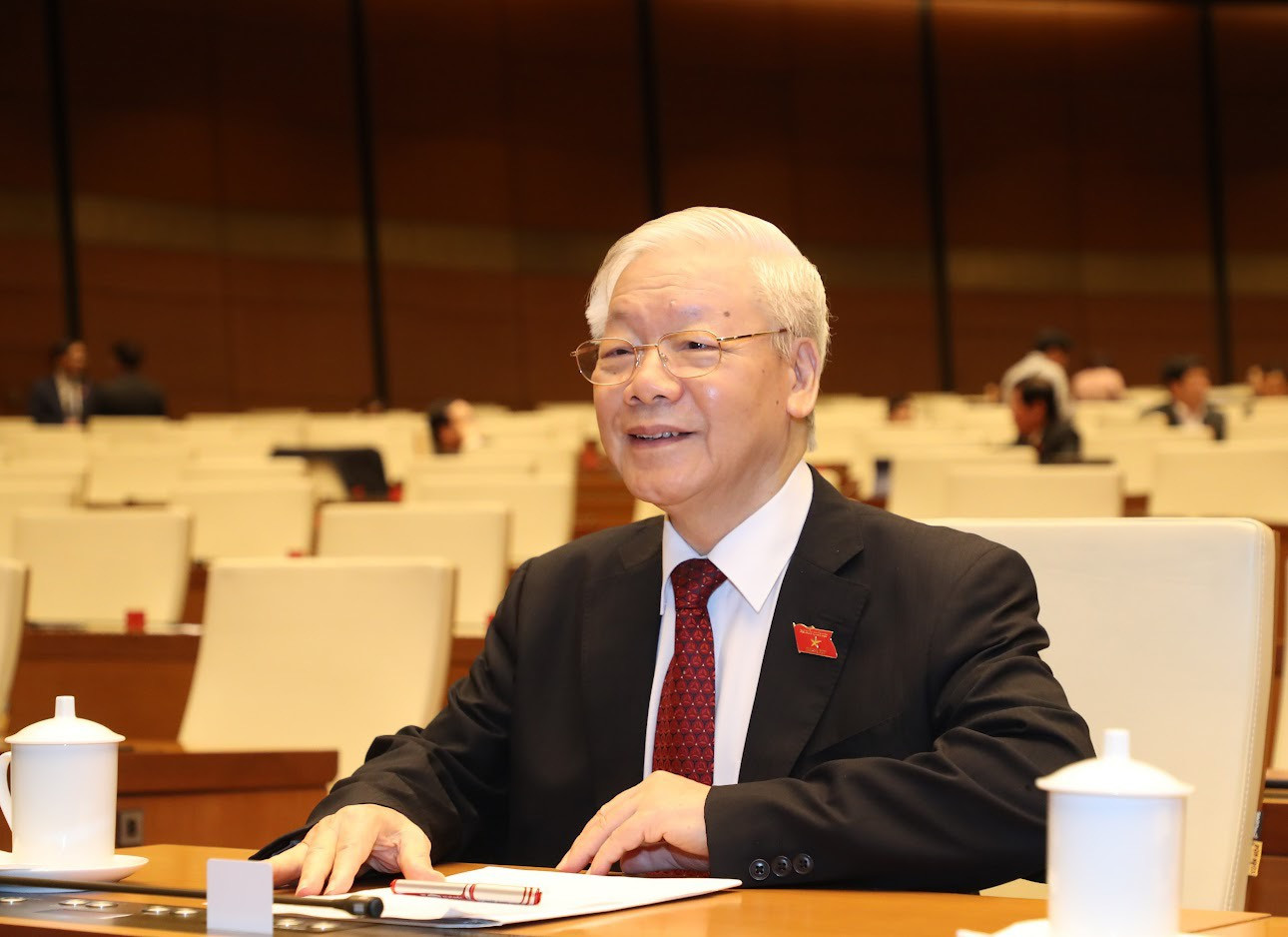 Tổng Bí thư Nguyễn Phú Trọng - Người lãnh đạo kiên trung, trọn đời vì nước vì dân. Ảnh Như Ý