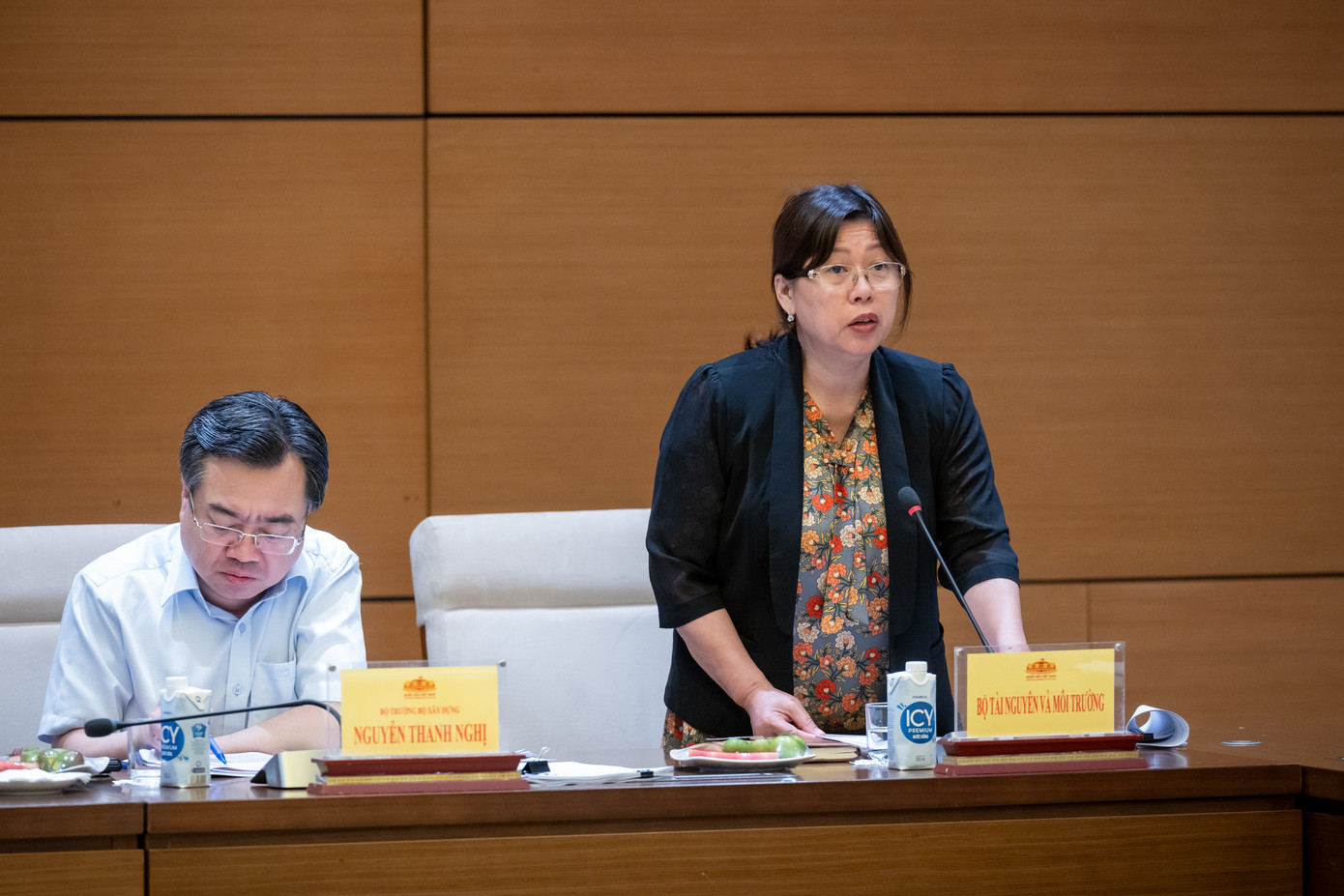 Thứ trưởng Bộ Tài nguyên và Môi trường Nguyễn Thị Phương Hoa. Ảnh: QH Thứ trưởng Bộ Tài nguyên và Môi trường Nguyễn Thị Phương Hoa. Ảnh: QH