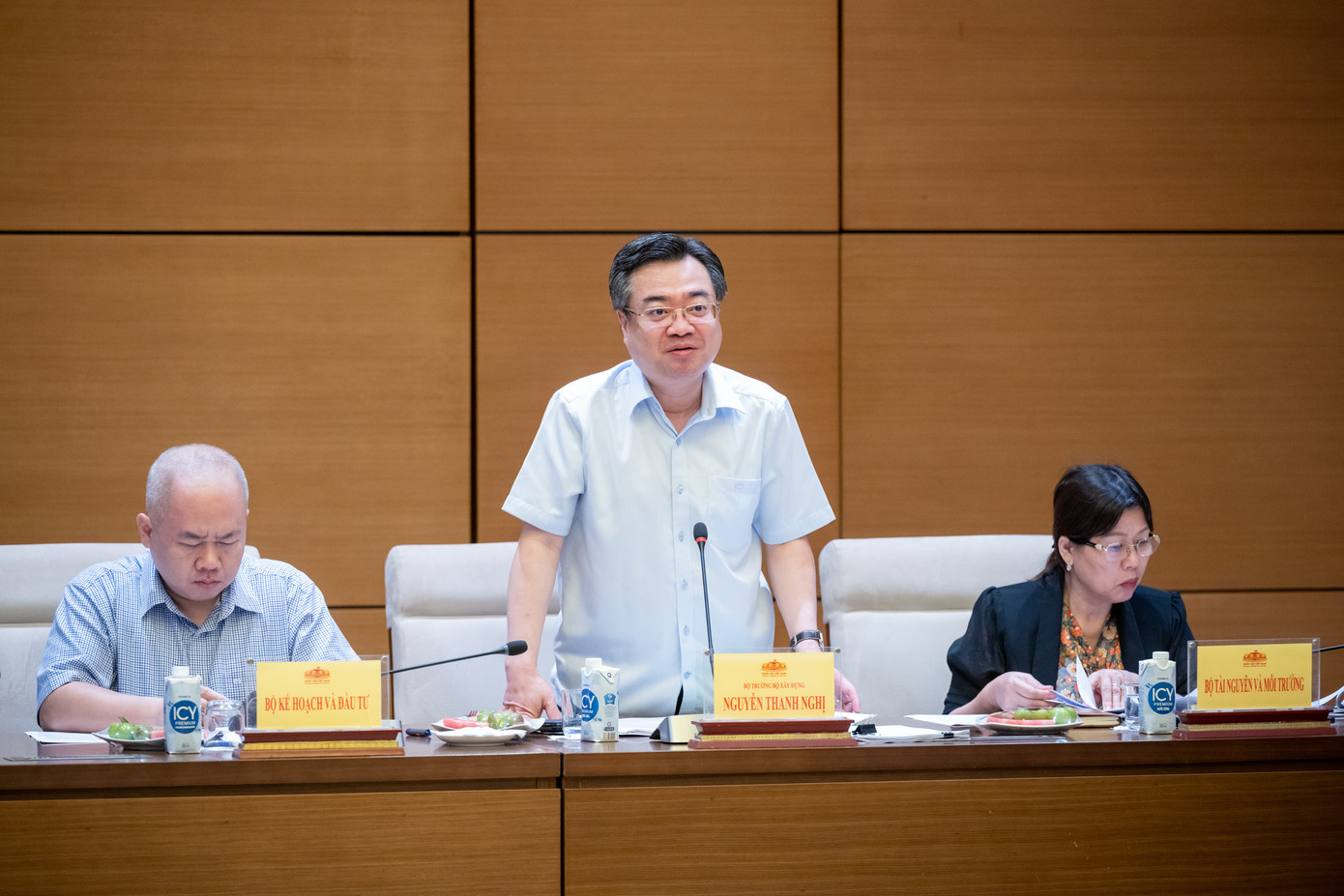 Bộ trưởng Bộ Xây dựng Nguyễn Thanh Nghị. Ảnh: QH Bộ trưởng Bộ Xây dựng Nguyễn Thanh Nghị. Ảnh: QH