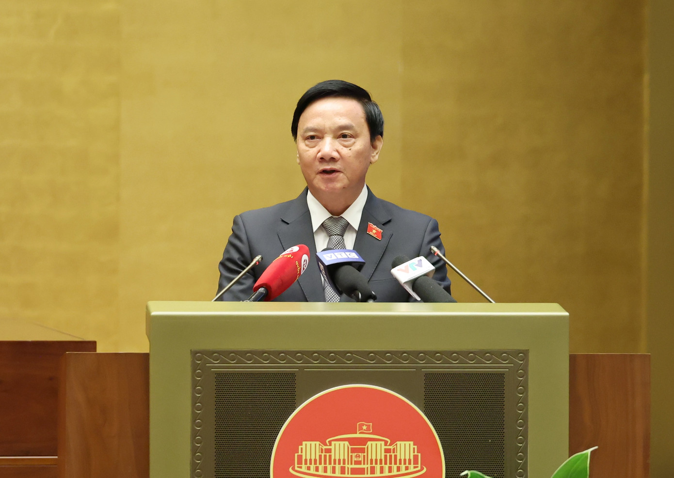 Phó Chủ tịch Quốc hội Nguyễn Khắc Định phát biểu. (Ảnh: Quang Phúc) Phó Chủ tịch Quốc hội Nguyễn Khắc Định phát biểu. (Ảnh: Quang Phúc)