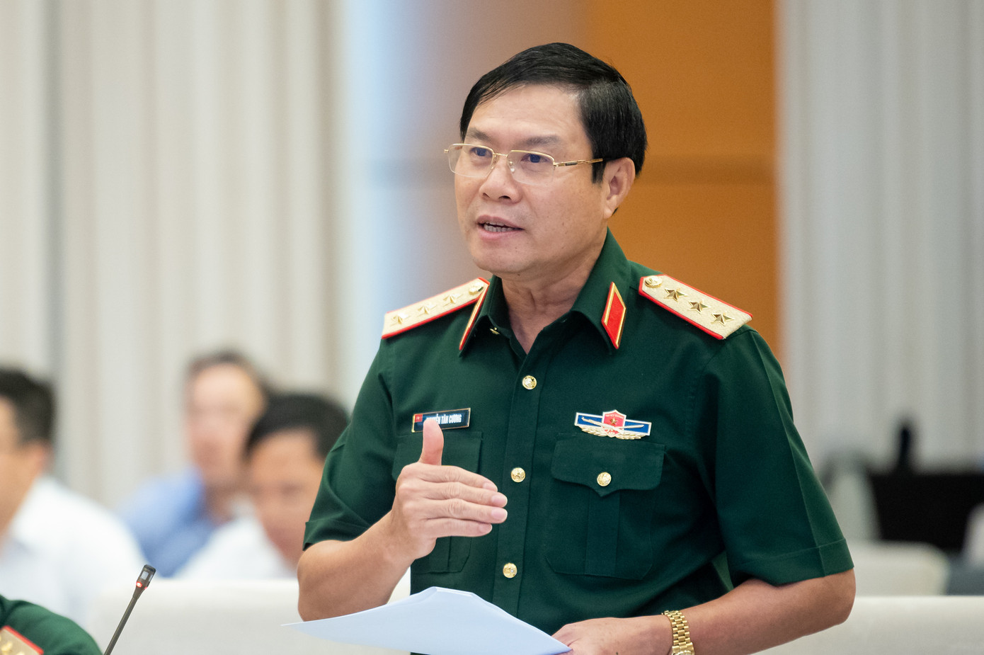 Thượng tướng Nguyễn Tân Cương, Thứ trưởng Bộ Quốc phòng. Ảnh: QH