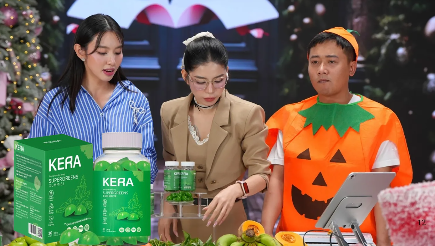 Hằng Du Mục, Quang Linh Vlog và Thùy Tiên quảng cáo sai sự thật về vụ rau Kera mới đây.