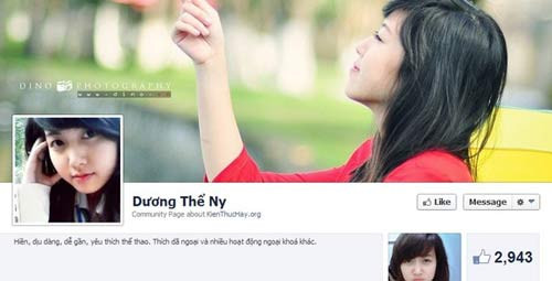 Một fanpage của Ny được một bạn giấu mặt lập ra