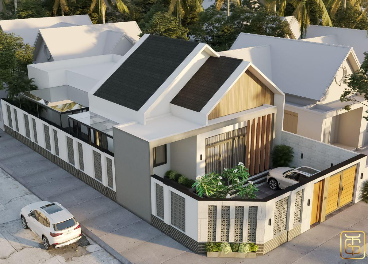 Nhà ống hiện đại thiết kế một tầng đơn giản. Nhà ống hiện đại thiết kế một tầng đơn giản.