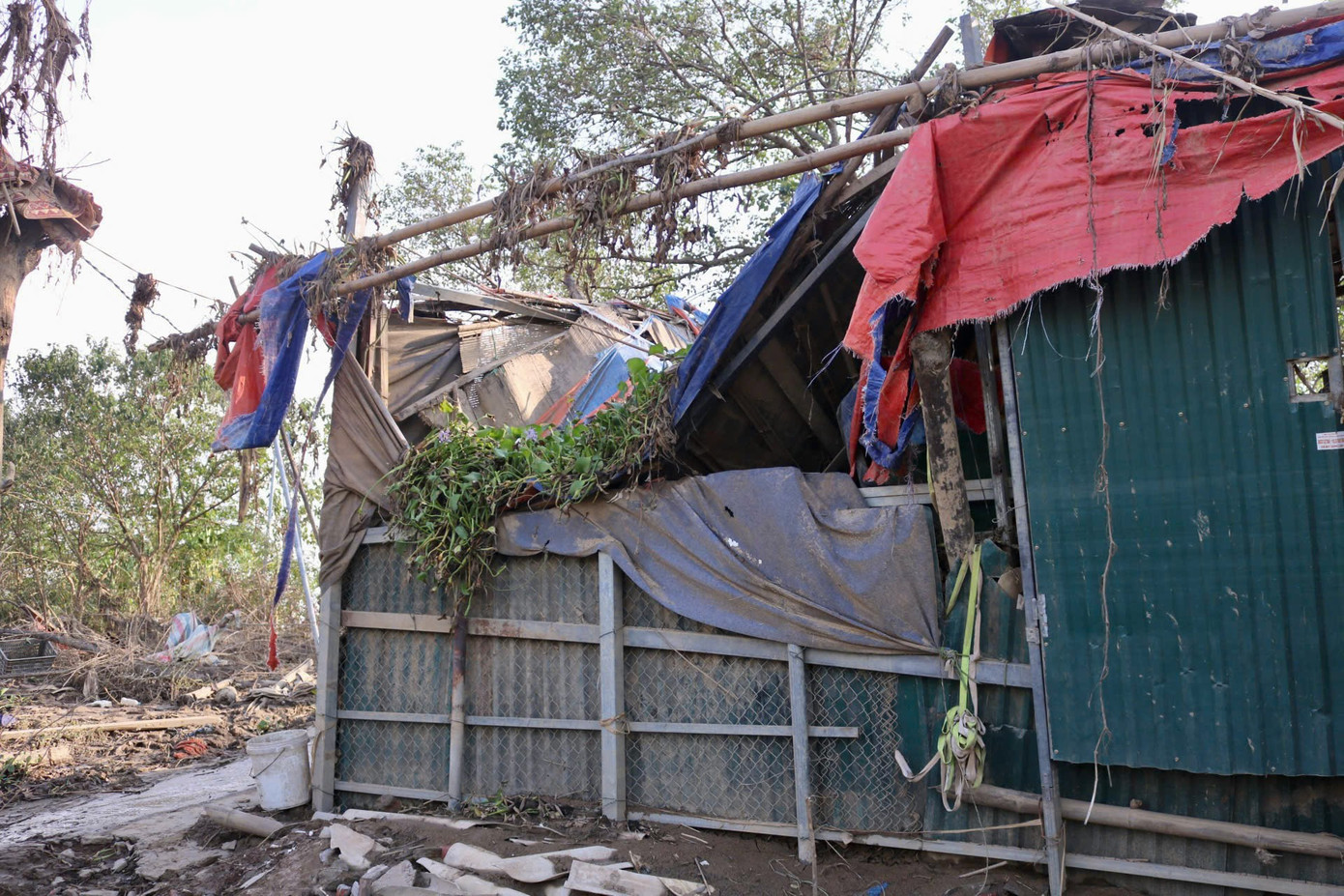 Với những căn nhà bị tốc mái sửa sang lại cũng hết vài triệu, còn những ngôi nhà sập dựng lại thì cũng phải 50-60 triệu, có khi hết cả trăm triệu nhưng người dân ở đây đi làm chỉ lo ăn từng bữa nên chẳng biết xoay sở thế nào. Với những căn nhà bị tốc mái sửa sang lại cũng hết vài triệu, còn những ngôi nhà sập dựng lại thì cũng phải 50-60 triệu, có khi hết cả trăm triệu nhưng người dân ở đây đi làm chỉ lo ăn từng bữa nên chẳng biết xoay sở thế nào.