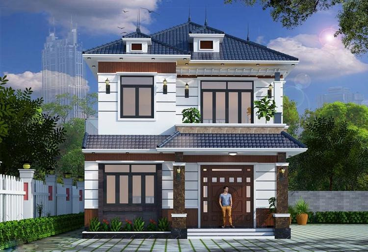 Mẫu nhà mái Nhật 2 tầng 4 phòng ngủ thường có diện tích rộng, tạo thuận lợi cho việc thiết kế nội thất. (Ảnh: NEO House)