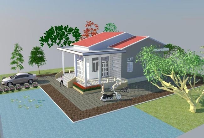 Kiểu mái phù hợp với khí hậu miền Bắc. Kiểu mái phù hợp với khí hậu miền Bắc.