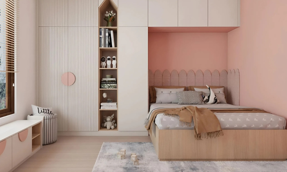 Phòng ngủ hình vuông giúp tận dụng tối đa không gian với bố trí hợp lý và gọn gàng (Ảnh: Shutterstock, Home Lane)