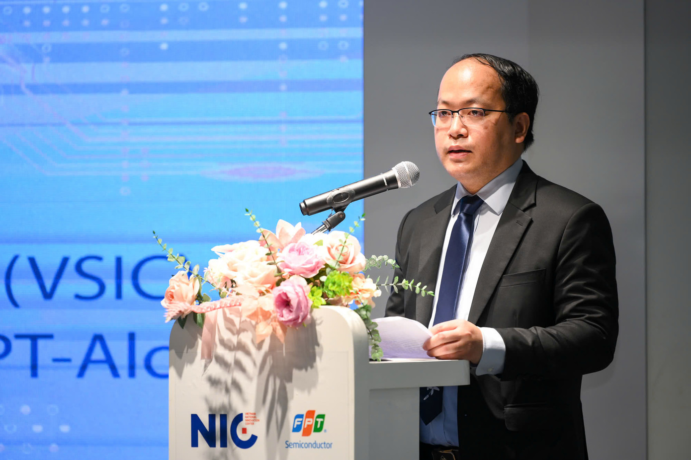 Ông Vũ Quốc Huy - Giám đốc NIC - phát biểu tại chương trình.