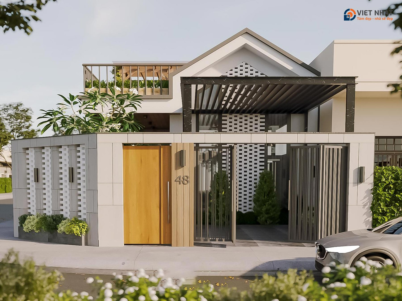 Nhà cấp 4 hiện đại bố trí công năng 1 phòng khách, phòng bếp, 2 phòng ngủ,... thích hợp cho cả nông thôn và thành thị. Nhà cấp 4 hiện đại bố trí công năng 1 phòng khách, phòng bếp, 2 phòng ngủ,... thích hợp cho cả nông thôn và thành thị.