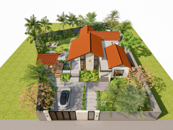 Tái hiện cảnh quan nông thôn Việt Nam.