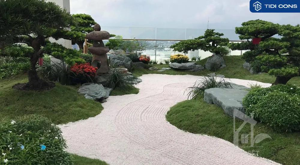 Sân thượng phong cách Nhật Bản.