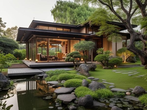 Nhà vườn Nhật Bản mang nét đẹp thanh thoát.