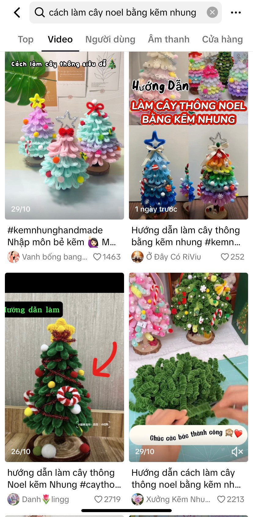 Nhiều người chia sẻ video hướng dẫn làm thông kẽm nhung trên TikTok.