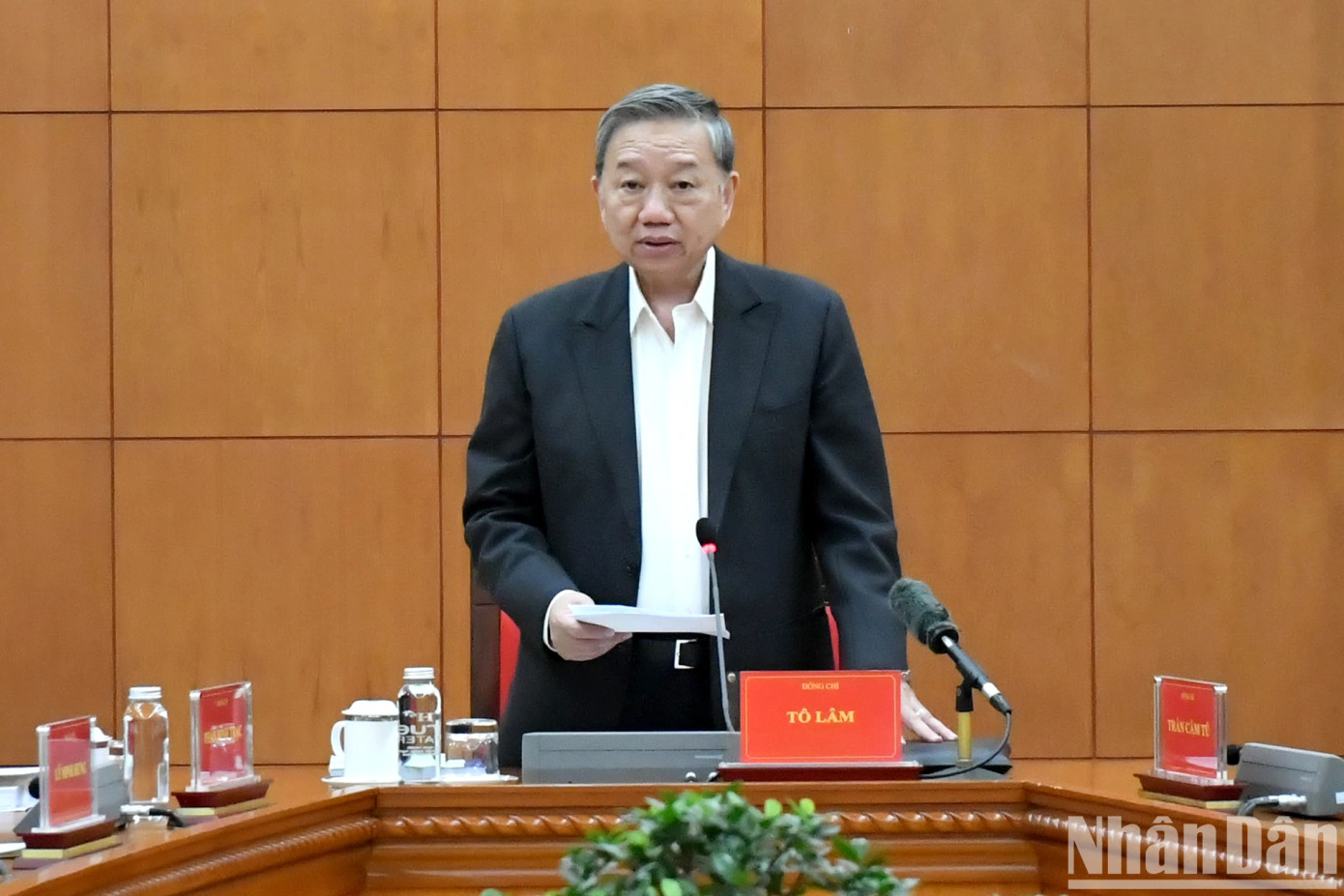 Tổng Bí thư Tô Lâm phát biểu chỉ đạo cuộc họp.