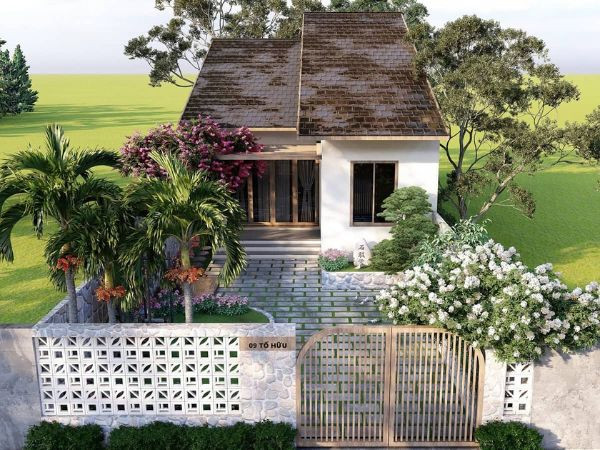 Mẫu nhà vườn diện tích nhỏ.