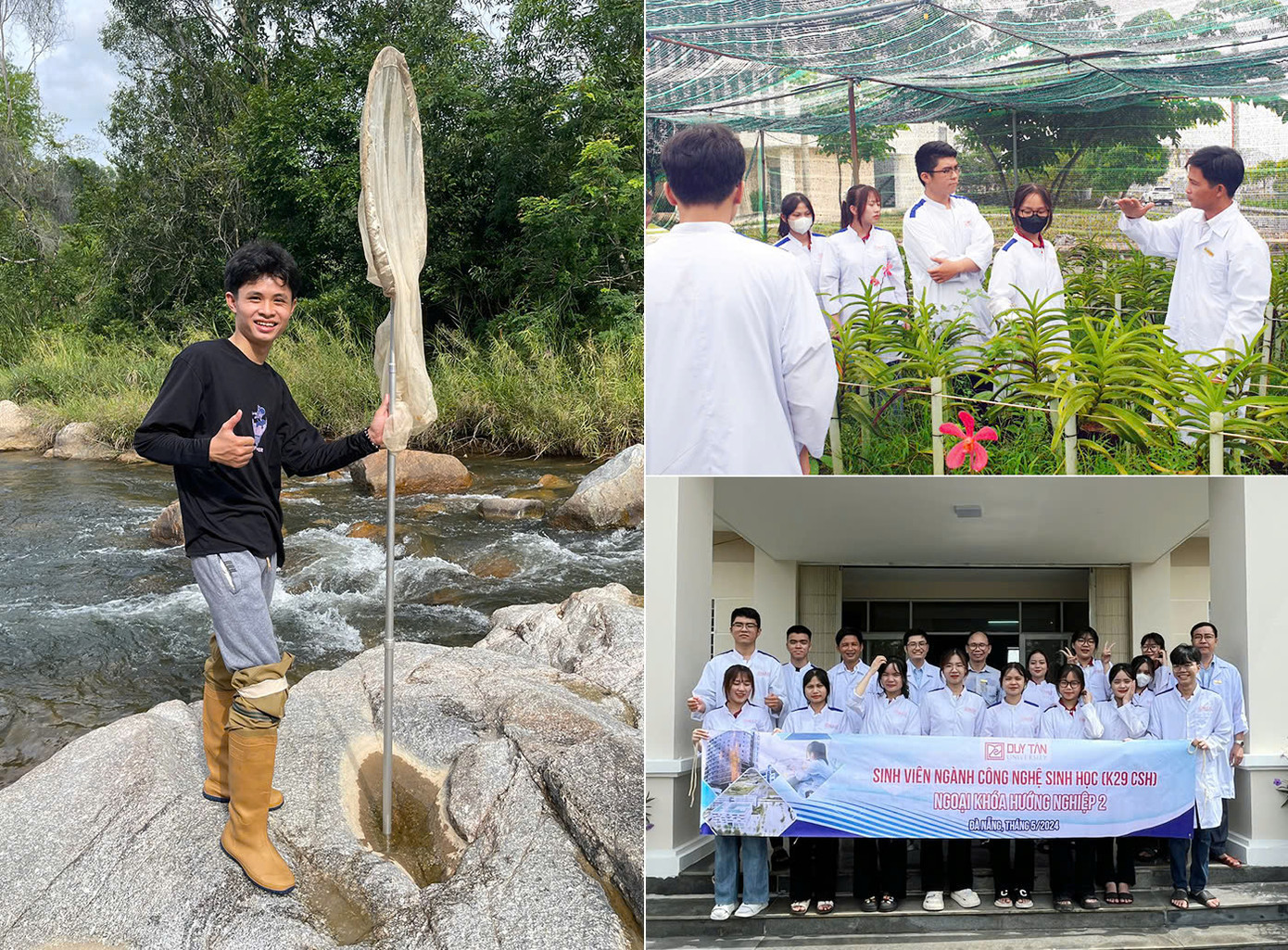 Sinh viên DTU ngành Công nghệ Sinh học thường xuyên tham quan thực tế, tìm hiểu về hệ sinh thái môi trường.