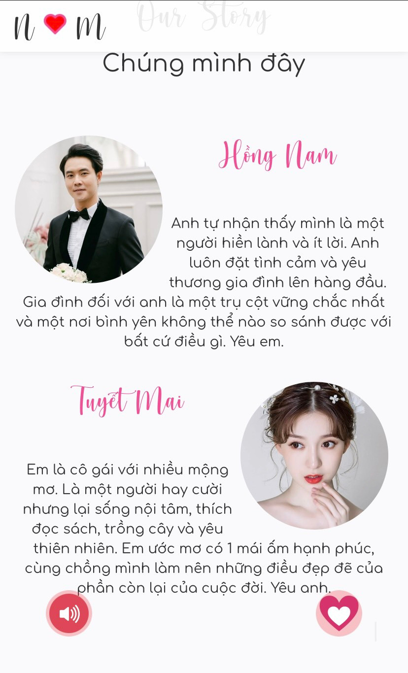 Thiệp cưới online được thiết kế theo sở thích của cô dâu chú rể.