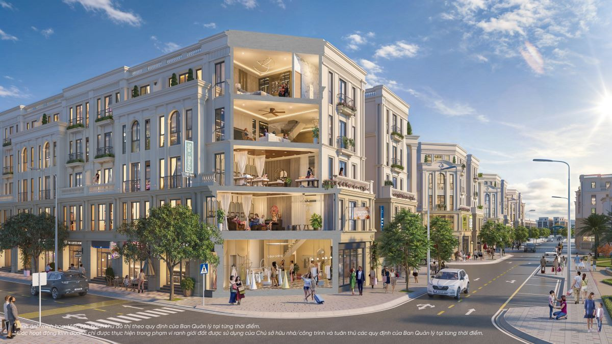 Kiến trúc đẹp khó cưỡng của nhà phố kiểu mới ở phân khu Cát Tường