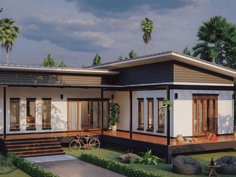 Nhà chữ L đa dạng về thiết kế.