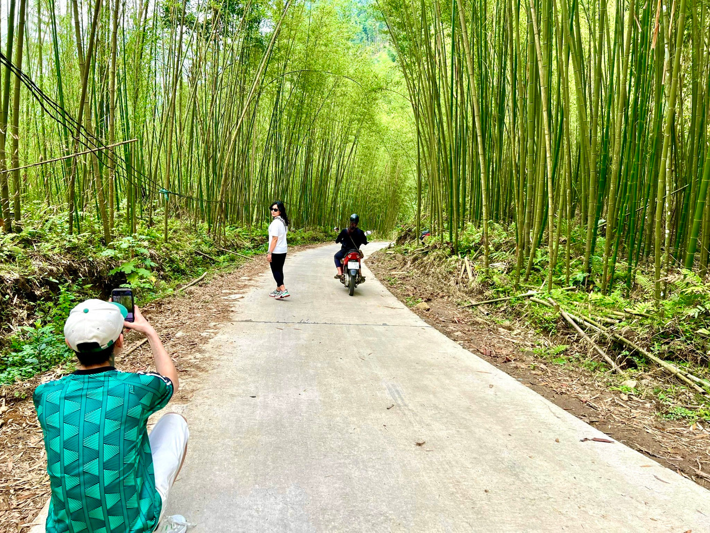 Với vẻ đẹp siêu thực và đậm chất điện ảnh của rừng trúc, nhiều du khách khi đến Phiêng Phàng đều dừng chân lại trước rừng trúc để chụp cho mình những tấm ảnh kỷ niệm với cảnh đẹp hiếm có này.