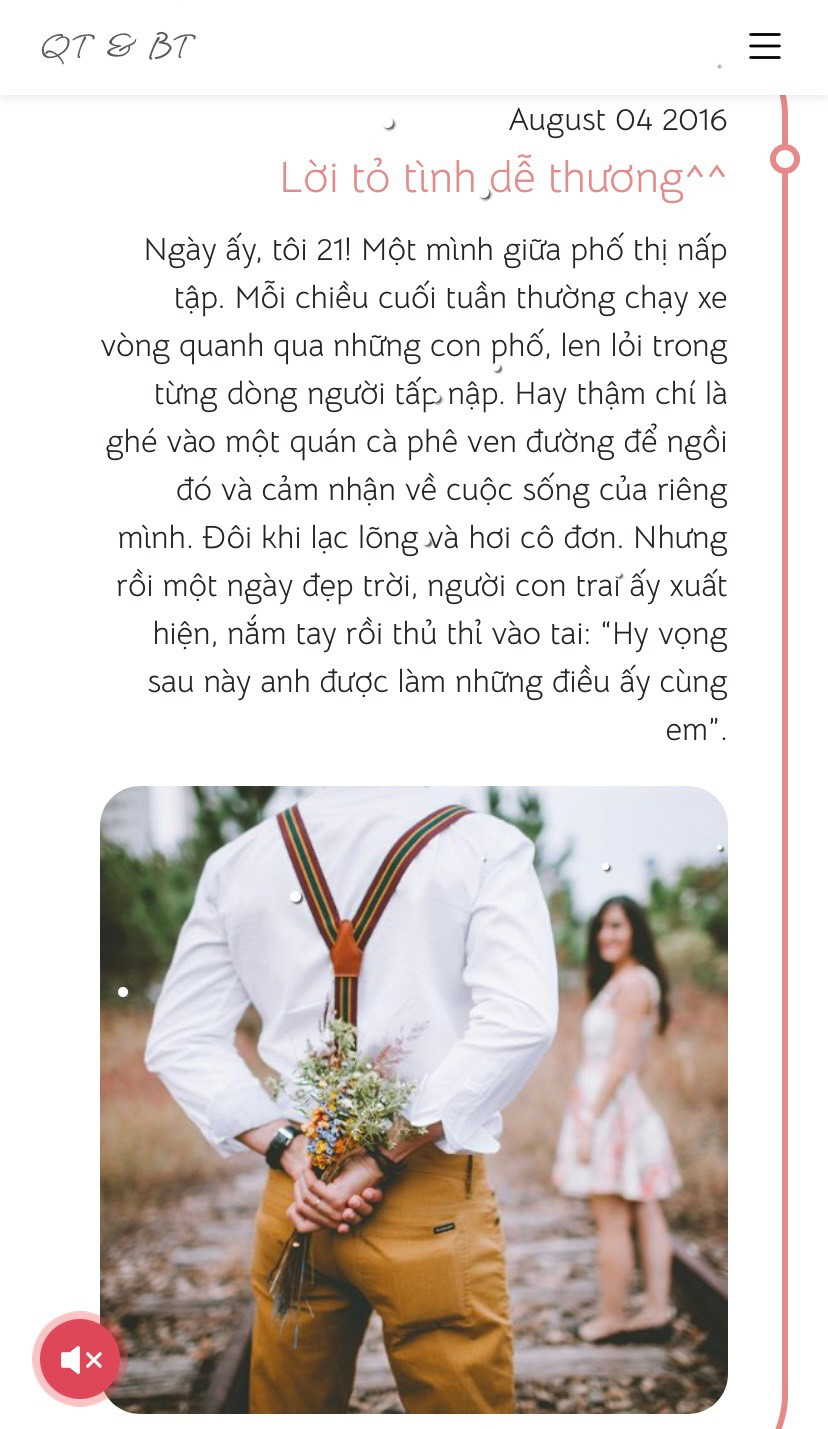 Là thiệp cưới, cũng là nơi chia sẻ câu chuyện tình yêu.