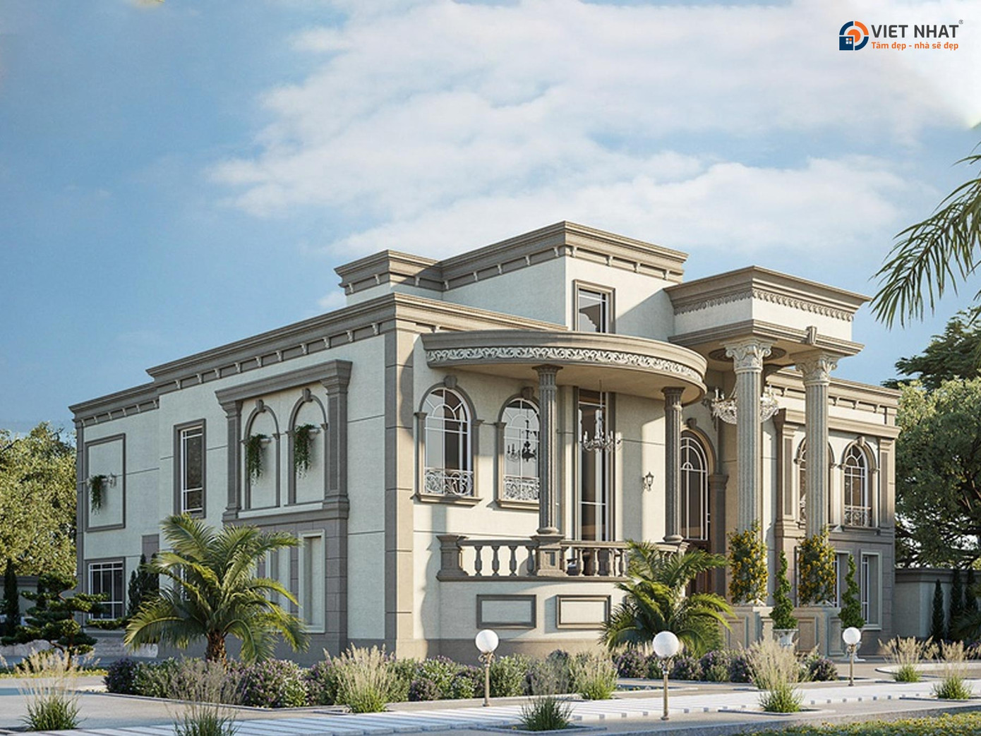 Nhà cấp 4 phong cách tân cổ điển, bố trí công năng gồm 1 phòng khách, phòng bếp, 3-5 phòng ngủ,... Nhà cấp 4 phong cách tân cổ điển, bố trí công năng gồm 1 phòng khách, phòng bếp, 3-5 phòng ngủ,...