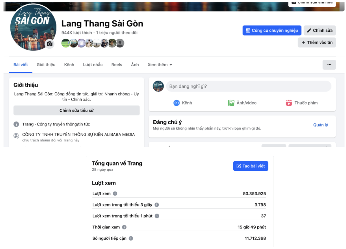 Lang Thang Sài Gòn còn là một trong những Fanpage có độ lan tỏa mạnh mẽ trên Facebook tại Việt Nam. Lang Thang Sài Gòn còn là một trong những Fanpage có độ lan tỏa mạnh mẽ trên Facebook tại Việt Nam.