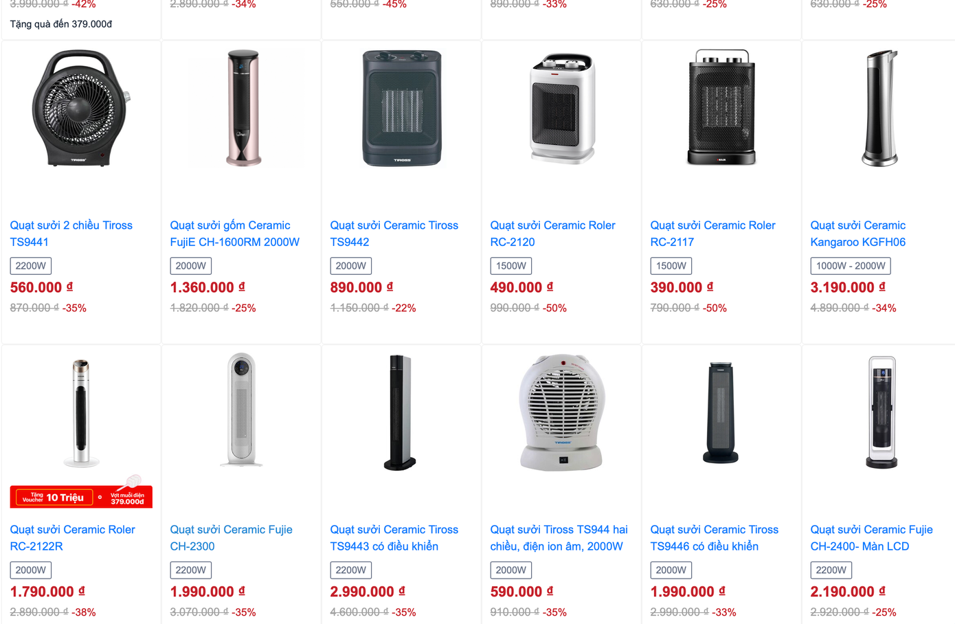 Mua sắm trực tuyến được khuyến khích với các mã giảm giá sâu.