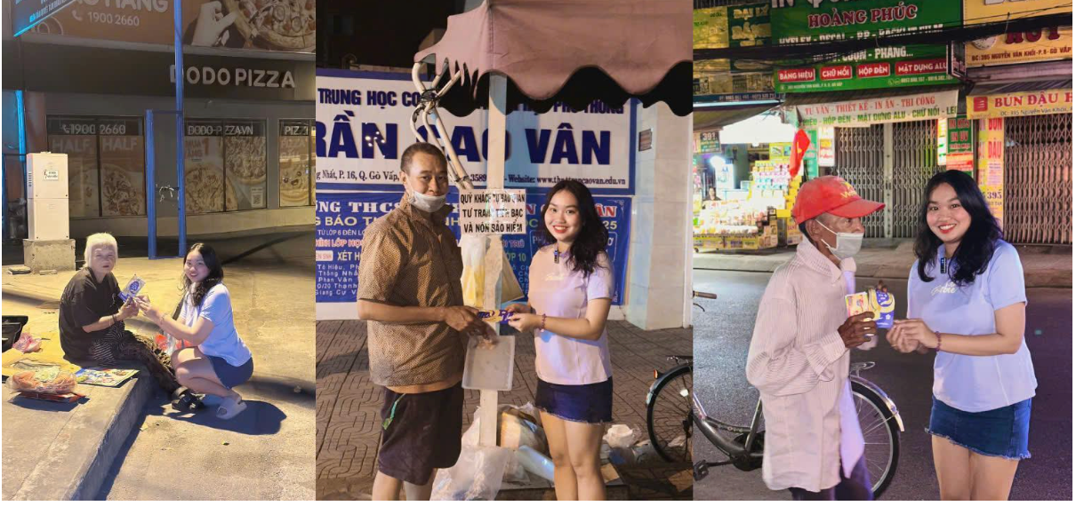 Đội ngũ của Lang Thang Sài Gòn trực tiếp trao tặng những phong bao lì xì cho những người có hoàn cảnh khó khăn Đội ngũ của Lang Thang Sài Gòn trực tiếp trao tặng những phong bao lì xì cho những người có hoàn cảnh khó khăn