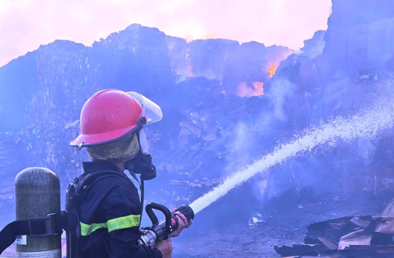 Hiện trường vụ cháy.