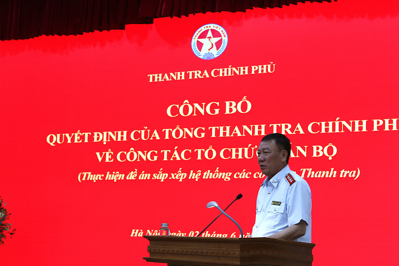 Tổng Thanh tra Chính phủ Đoàn Hồng Phong phát biểu chỉ đạo tại hội nghị. Ảnh: Mạnh Đạt.