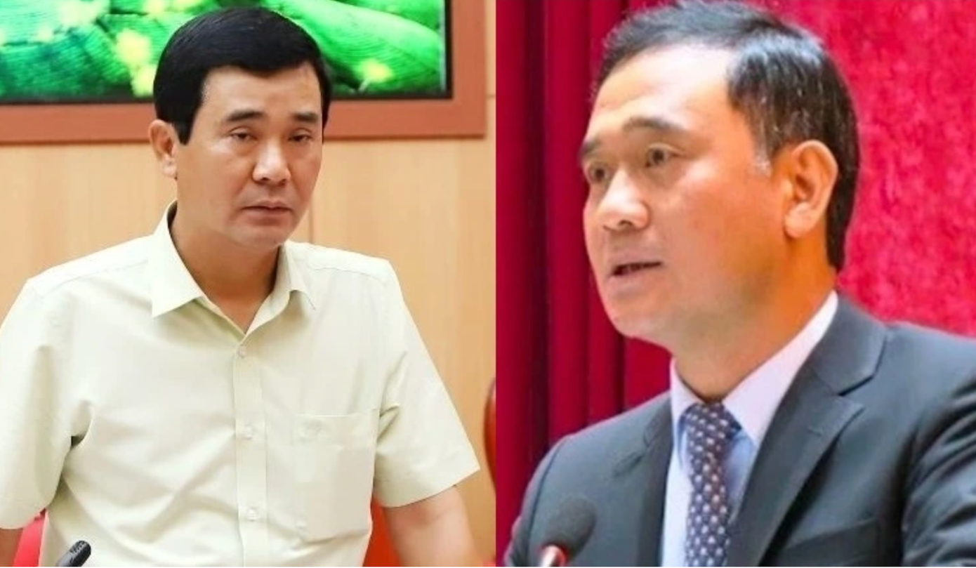 Bị can Hồ Đại Dũng (trái) và ông Ngô Ngọc Đức. Bị can Hồ Đại Dũng (trái) và ông Ngô Ngọc Đức.