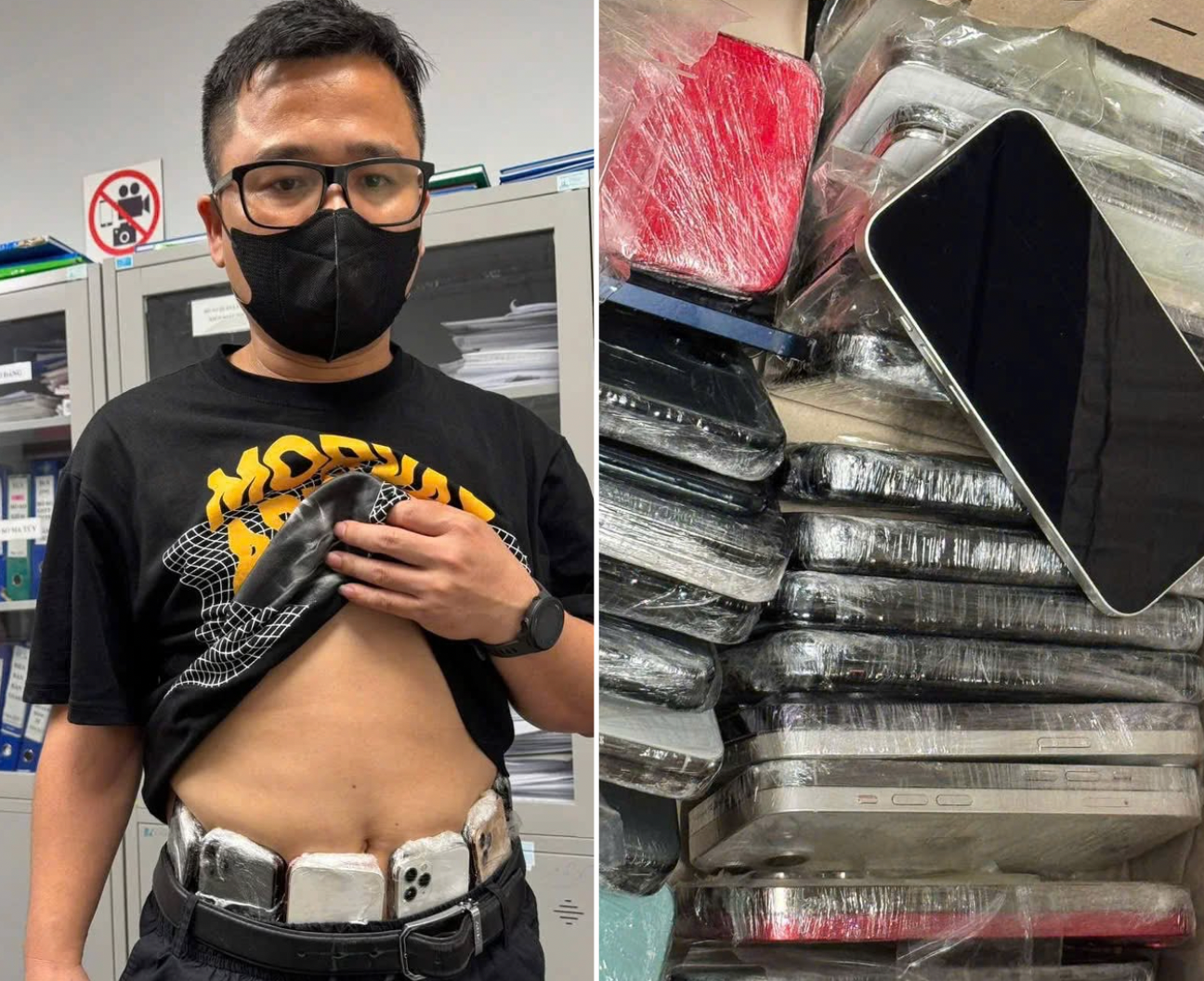 Người đàn ông cùng tang vật. Người đàn ông cùng tang vật.