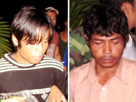 Nghi phạm Công (trái) và Thành